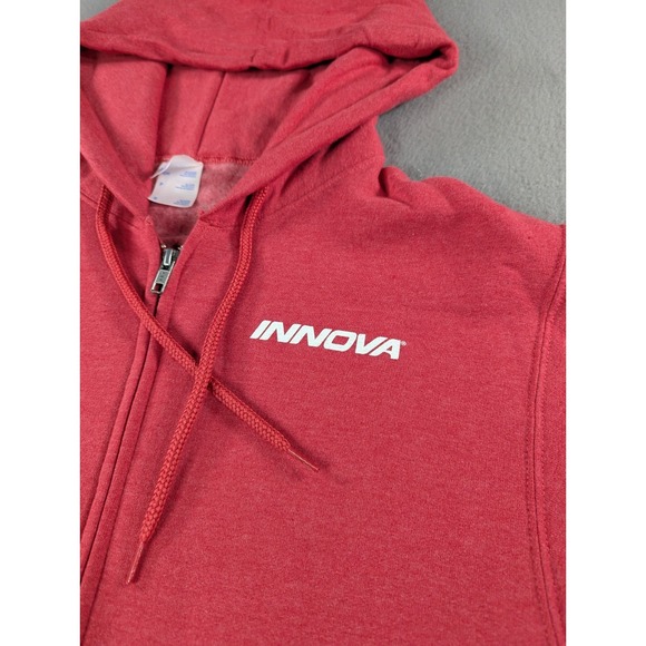 Innova Disc Golf Other - Innova Disc Golf Hoodie Small Red Full Zip Sweatshirt Compass Graphic Team